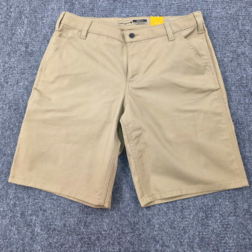 Carhartt Rugged Flex Loose‎ Fit Canvas Work Shorts BS3111-W Beige 
Size 12